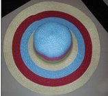 2017 Yiwu Wholesale Summer Colorful Striped Sloopy Mexican Sandbeach Cowboy Sun Paper Straw Hats Caps