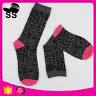 Yiwu Long Tube Knitted Cotton Custom Leopard Print Flower Protect On Foot Pretty Girls Hosiery Women Socks