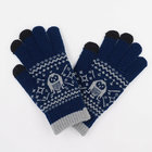 2017 YIWU New Style owl pattern Warm Convertible Knitted Gloves