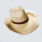 2017 New Style Handmade fashion paper straw hat women hollow out beach summer wide brim cowboy hat for adults