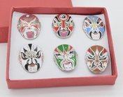 Peking Opera Mask Metal Pin Badge