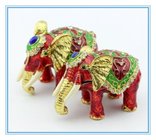Elephant shape Metal jewelry box for decoration