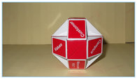 Magic Ruler Cube Twist Snake red Folding Toy