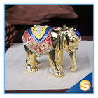 Elephant Trinket Box Jewelry Box Enamel Pewter Box