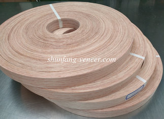 China Fleeced Sanded Red Oak Wood Veneer Edgebanding Red Oak Veneer Edging for Furniture Door and Panel Industry supplier