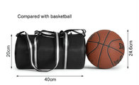 Custom silk printed drawstring polyester gym bag for sports