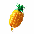 Novelty Cute Pineapple Shaped Silicone Coin Purse With Zipper Keys Bag