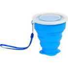 Portable silicone collapsible outdoor folding water bottle and cup