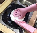 Amazon Hot Selling Silicone Cleaning Gloves 100% Food Grade Silicone Washing Glove
