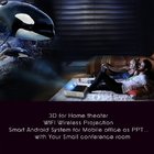 simplebeamer GP5W 3D led Projector 1800 lumens with Android 4.44 OS,wifi Smart projector Bluetooth
