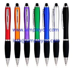 China Screen touch stylus plastic ball pens with custom logo supplier