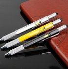 Metal tool pen 6 in 1 Multi function roller pen with screwdrivers touch phone pen