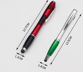 3IN1 LED light promotional plastic pen with touch screen phone gift ball point pen
