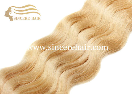 China 24&quot; Blonde CURLY Hair Weft Extensions for Sale, 60 CM Blonde #613 Curly Remy Human Hair Weave 100 Gram / Piece For Sale supplier