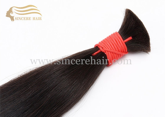 China 50 CM Bulk Human Hair Extensions, 20&quot; Black Straight Real Remy Human Hair Bulk Extensions For Sale supplier