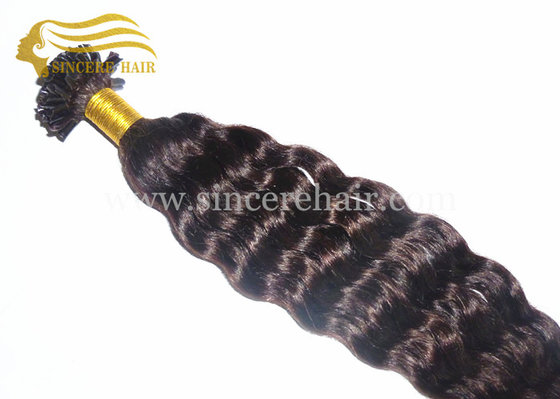 China 22 Inch CURLY Hair Extensions U-Tip Hair for Sale, 55 CM 1.0 Gram Deep Curl Pre Bonded U Tip Hair Extensions for Sale supplier
