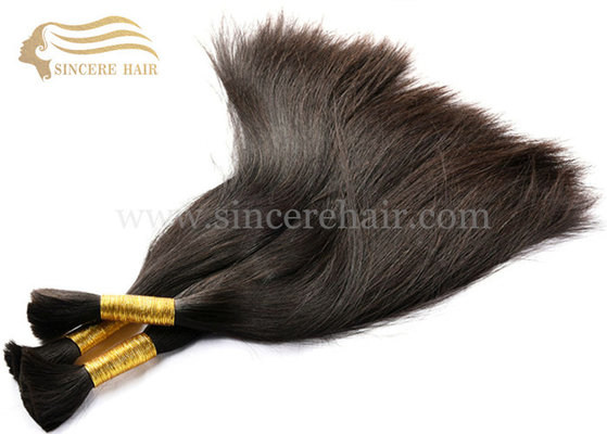 China Hot Sell 22 Inch Hair Bulk Extension for Sale - 55 CM Natural Brazilian Virgin Human Hair Bulk Extensions for sale supplier