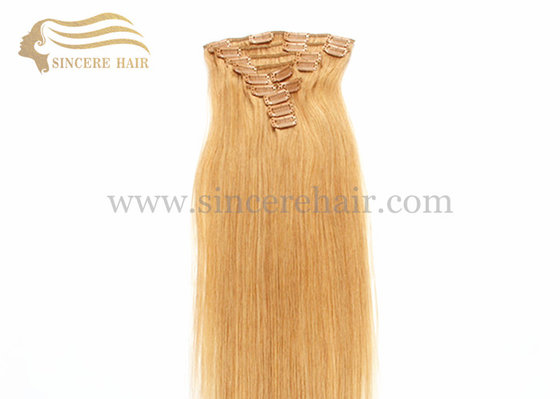 China 50 CM Clip In Hair Extensions for sale - 20&quot; Straight 9 PCS 100 Gram Clips-In Remy Human Hair Extensions for Sale supplier
