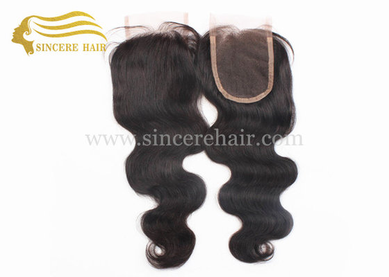 China 22&quot; Body Wave Virgin Human Hair Extensions Clouser - 22&quot; 100 G Natural Black BW Virgin Remy Human Hair Clouser For Sale supplier