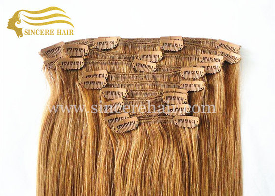 China 55 CM Clip In Hair Extensions - 22&quot; Straight Full Set of 10 Pieces Clip In Remy Human Hair Extensions for Sale supplier