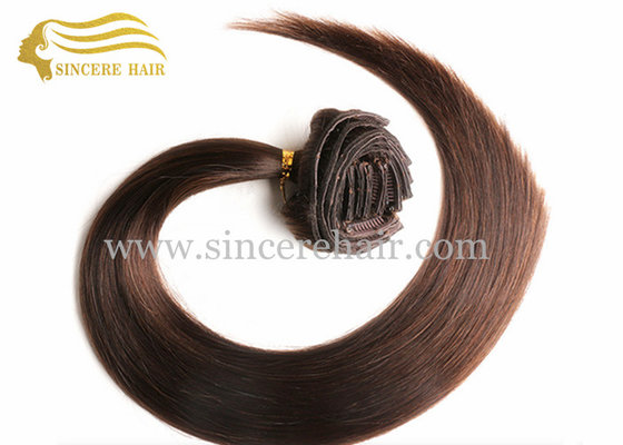 China 22&quot; Double Drawn Clip In Hair Extensions for sale - 22 Inch 130 G DD 100% Remy Human Hair Clips-In Extensions for Sale supplier