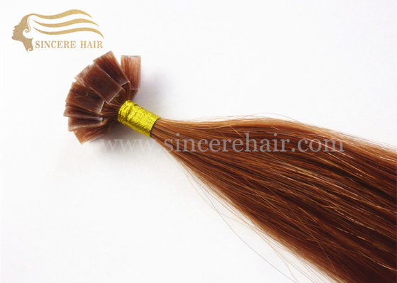 China 50 CM Remy Flat Tip Human Hair Extensions for sale - 20&quot; 1.0 G Brown Italian Keratin Fusion Flat Hair Extension for sale supplier