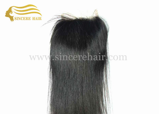 China 18&quot; Natural Black Straight Virgin Remy Human Hair Clouser 90 Gram / Piece For Sale supplier
