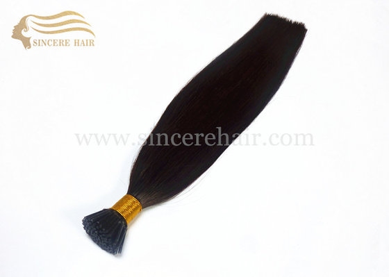 China Hot Sell 45 CM Black Double Drawn Pre Bonded I-Tip Hair Extensions 1.0 Gram For Sale supplier