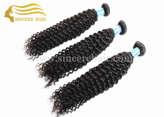 China Hot sale 16&quot; - 18&quot; - 20&quot; CURLY Hair Extensions Weft for Sale, 100% Natural Black Curly Remy Human Hair Weave for Sale supplier