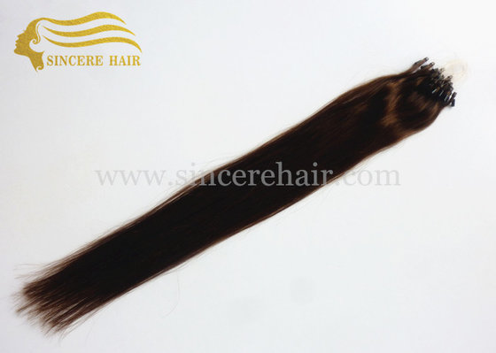 China 50 CM Straight Micro Ring Hair Extensions for sale - 20 Inch 1.0 G Brown Micro Links Loop Hair Extensions For Sale supplier