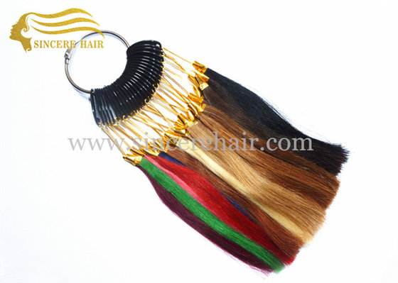 China 20 CM 32 Popular Colors Human Hair Color Wheel / Colour Ring For Sale supplier