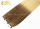 Fashion Hair Products, 60 CM Ombre Blonde Straight Remy Double Drawn Tape In Hair Extension for sale supplier