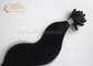 55 CM Body Wave Remy U Tip Human Hair Extensions - 22&quot; 1.0 G Black Italian Keratin Fusion Flat Hair Extension for sale supplier