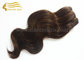 14&quot; Body Wave Hair Weft Extensions, 35 CM Brown Remy Human Hair Weft Extension For Sale supplier