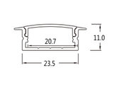 Recessed Led  Extrusion,23.5x11mm Recessed Led Profile, 1m Recessed Led Channel