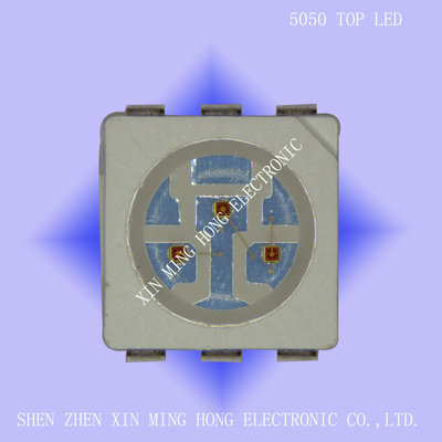 China Factory,5050 BLUE SMD LED, HIGH QUALITY,3 CHIPS 0.2W, SUPER BRIGHT LED,LOW POWER LED,THREE CHIP SMD LED