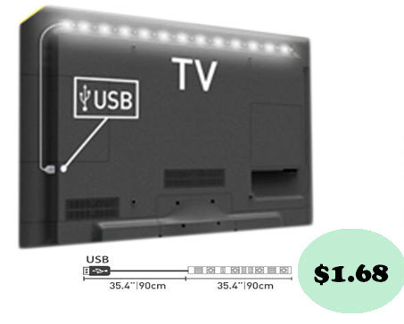 China Modern 5 V USB TV Backlight Kit , 22 Lumen Cuttable Led Strip supplier