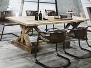 1.8M Length Solid Wood Dining Table , 4 Chair Dining Table Set For Hotel / Home