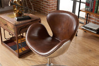Industrial Loft Leather Office Swan  Chair Thick Aluminium Sheet Full handwork Craft