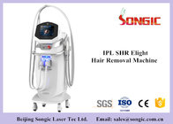 Vertical Type Double Handle SHR IPL IPL Hair Removal Machine , IPL Beauty Equipment