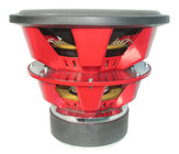 Red 5000W Competition Car Subwoofers Pulp With Mica Foam Cone