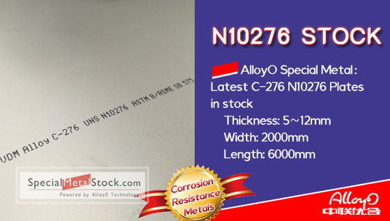 China AlloyO Special Metal Latest news：C-276 N10276 Plates in stock supplier