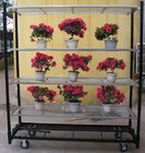 Collapsible display flower racking cart with wheels