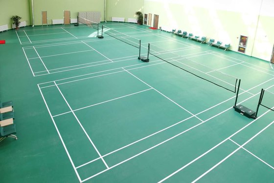 China Indoor durable PVC badminton sports flooring supplier