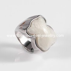 China Touch Love  Fashion Jewelry Rings , Resin Stainless Steel Engagement Rings For Her supplier