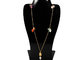 Multi Color Charm Gemstone Beaded Necklaces Lady Fashion Long Chain Jewellery supplier