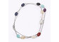 27 Inch Rolo Chain Gemstone Beaded Necklaces Agate Drop Shape Necklace supplier