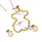 Trendy Gold Plated Stainless Steel Jewelry Set Shape Customized For Unisex supplier