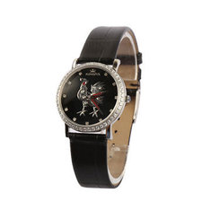 China 12 Zodiac UP Pattern Leather Quartz Watch Elegant Water Resistant supplier