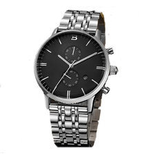 China Men's Wrist Watch  OEM 5 ATM Water Resistant Stainless Steel Multifunction Wrist Watch ,fashion watch quartz watch supplier